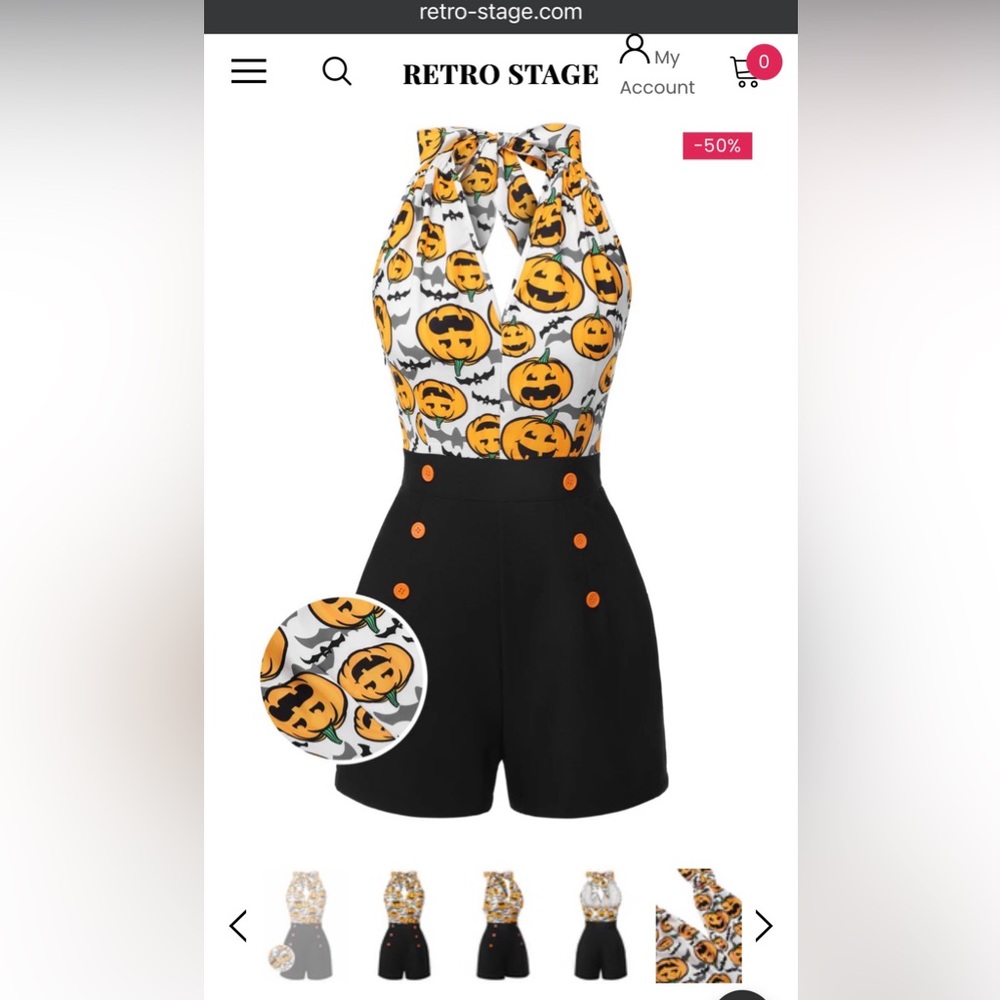 Halloween Pumpkin Print Retro Jumper